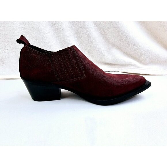 Fly London Size 38 (US 7.5-8) Women's Burgundy Berry Talisa Slip On Ankle Boots - Picture 1 of 16